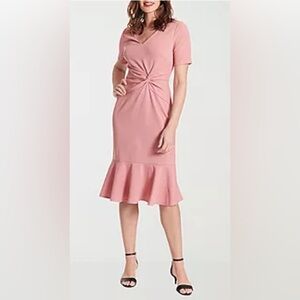NEW London Style Short Sleeve Fit + Flare Dress